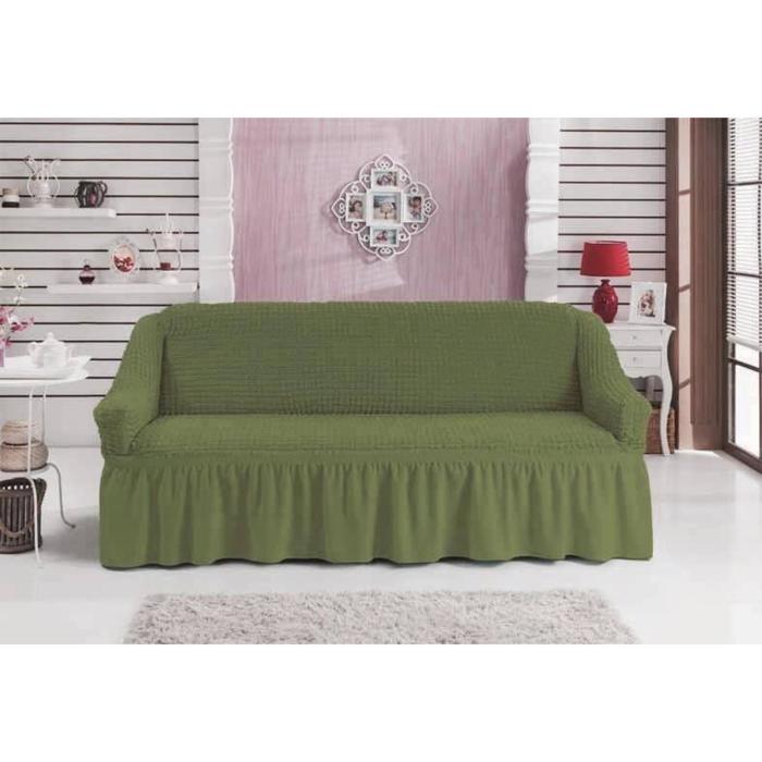 фото Чехол для дивана bulsan двухместный, цвет зелёный