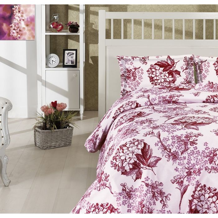 Постельное бельё LUISA 1,5 сп., 160x240, 160x220, 70х70-2шт., бязь 115 г/м², цвет бордовый