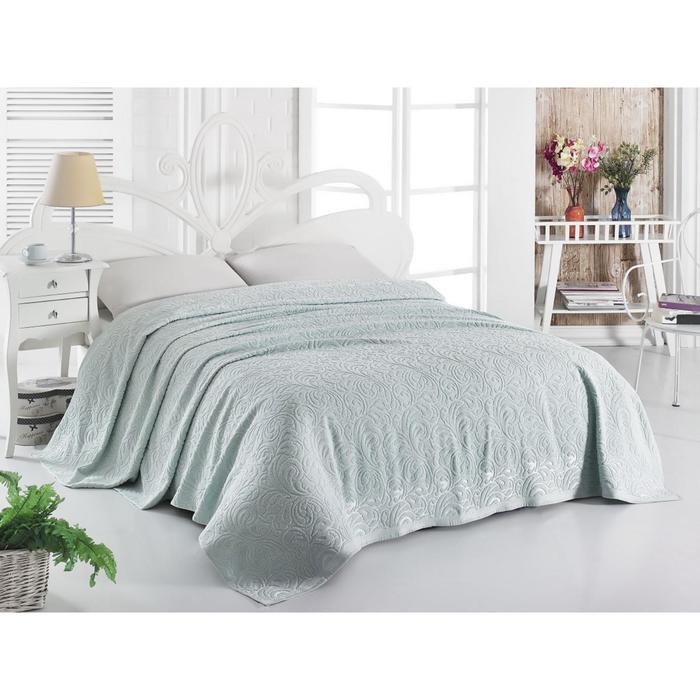 Простыня MODALIN ESRA 2 сп., размер 200x220 см, махра 400 г/м2, цвет зелёный