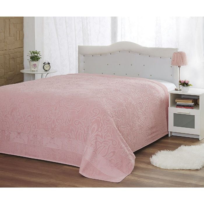 Простыня MODALIN MEDUSA 2сп., размер 200x220 см, махра 380 г/м2, цвет розовый