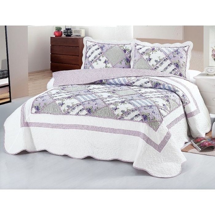 Комплект «Пэчворк»: покрывало 160 × 220 см, наволочка 50 × 70 - 1 шт, V11