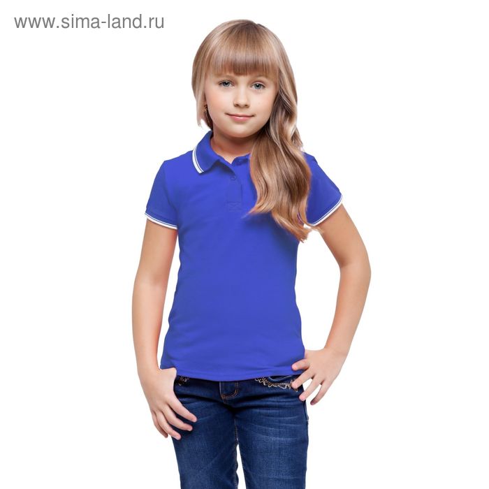 Рубашка детская, рост 128 см, цвет синий