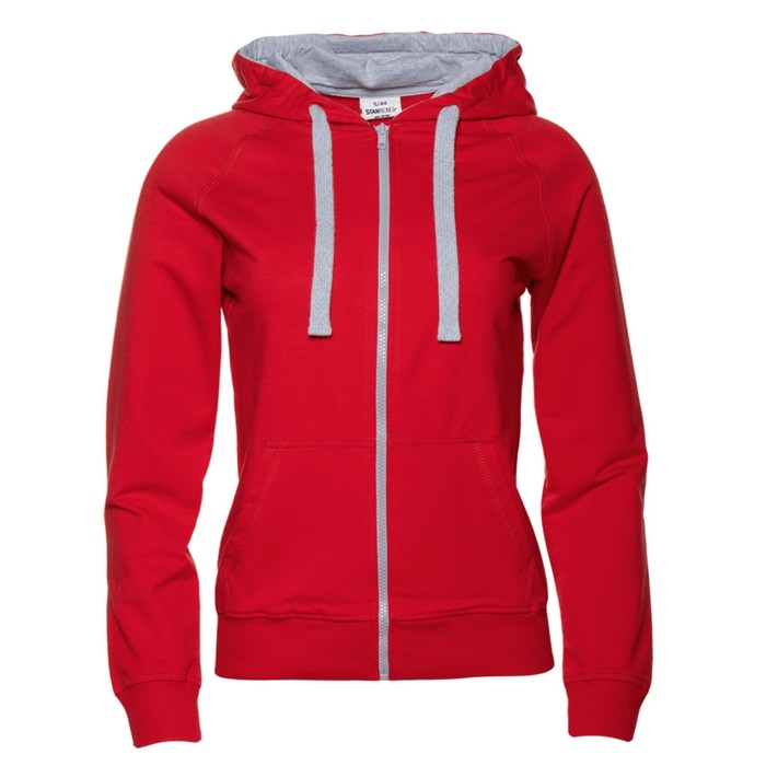 Толстовка женская StanCool, размер 46, цвет красный 260 г/м