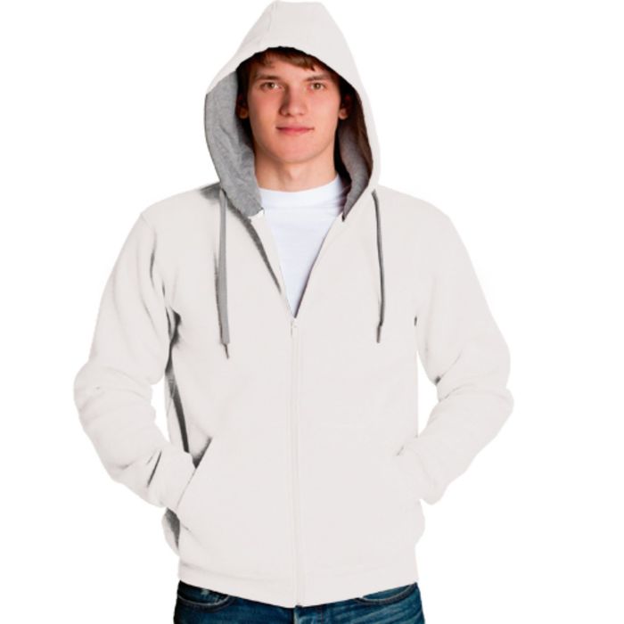 Толстовка мужская StanStyle, размер 56, цвет белый-серый меланж 280 г/м