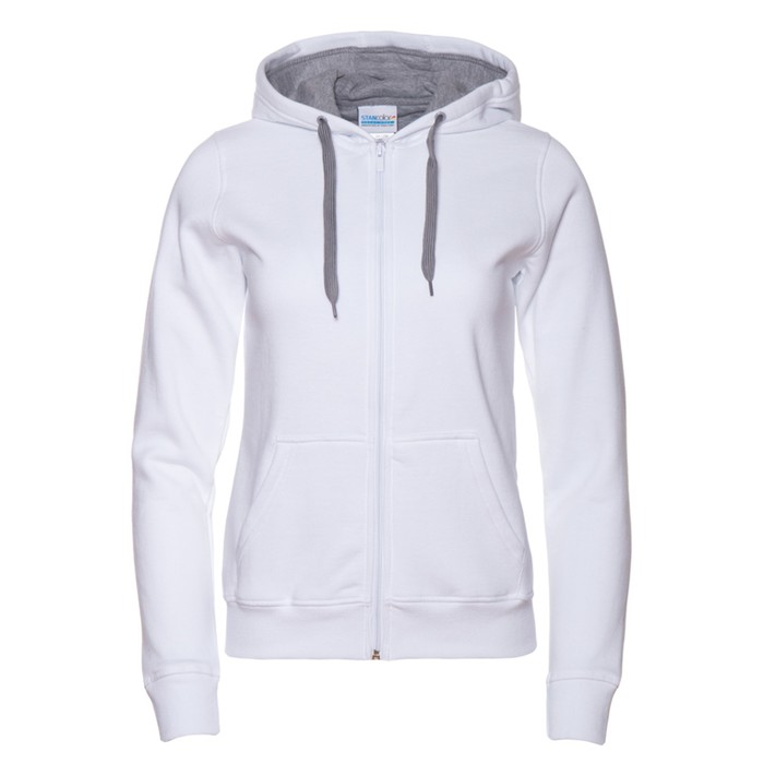 Толстовка женская StanStyle, размер 44, цвет белый-серый меланж 280 г/м