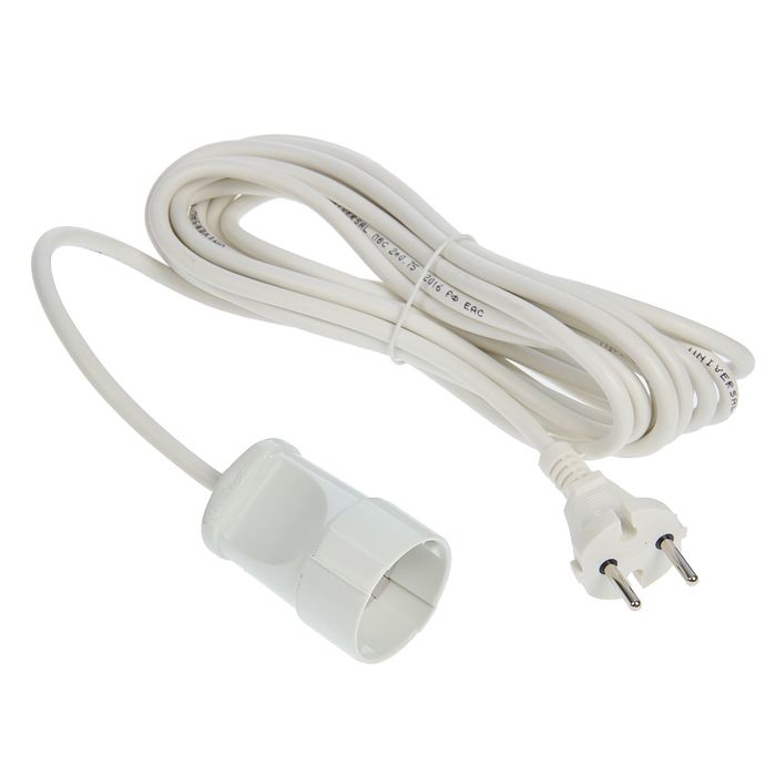 Удлинитель UNIVersal УШ-6, 1 розетка, 5 м, 6 А, ПВС 2x0.75, без з/к