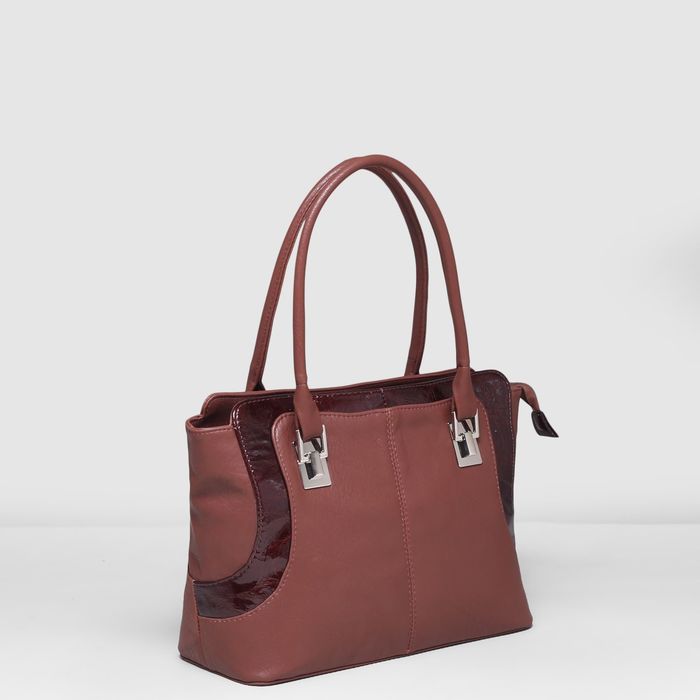 Сумка женская на молнии, 1 отдел, наружный карман, цвет коричневый