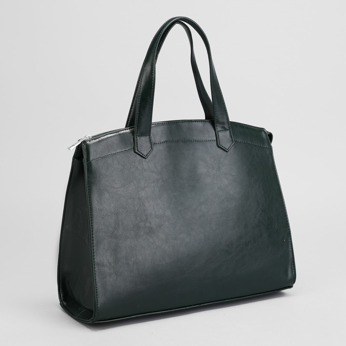 Сумка женская на молнии, 1 отдел, наружный карман, цвет зелёный