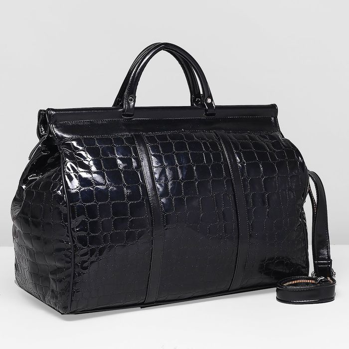 Сумка дорожная, 1 отдел на молнии, наружный карман, цвет чёрный