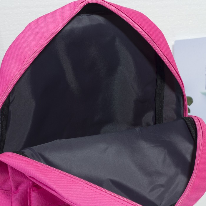 Рюкзак молодёжный, 1 отдел, наружный карман, цвет розовый/баклажан