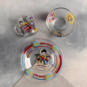 

Набор «Щенячий патруль», 3 предмета: кружка 250 мл, салатник 13 см, тарелка 19,5 см