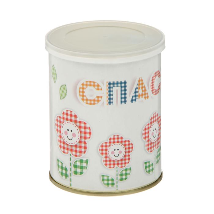 Растущая травка в банке "СПАСИБО!" (смесь семян цветов)