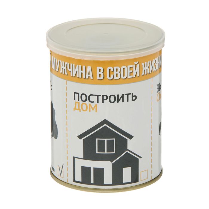 Растущая травка в банке "Каждый мужчина в своей жизни должен!" (ель,набор для выращивания)