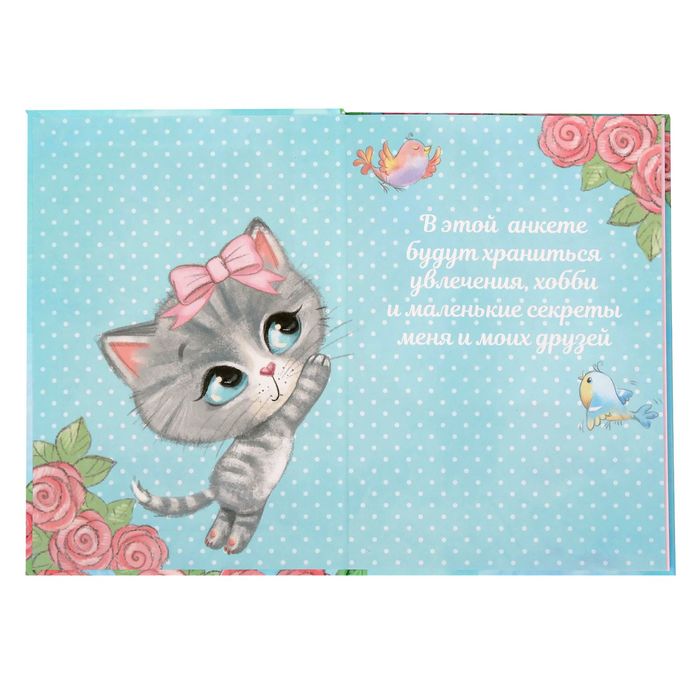 Анкета для девочек «Моя чудо-анкета», А6, твёрдая обложка, 80 страниц