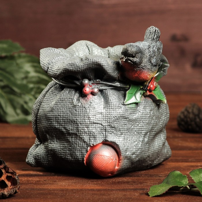 Кашпо "Птичка на мешке" 14*16 см