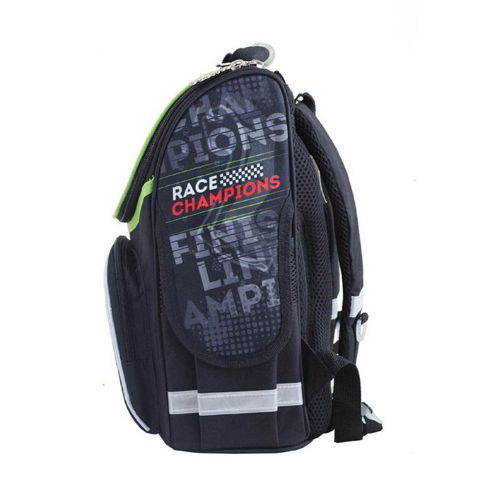 Рюкзак каркасный на молнии, 1 отдел, 3 наружных кармана, цвет чёрный