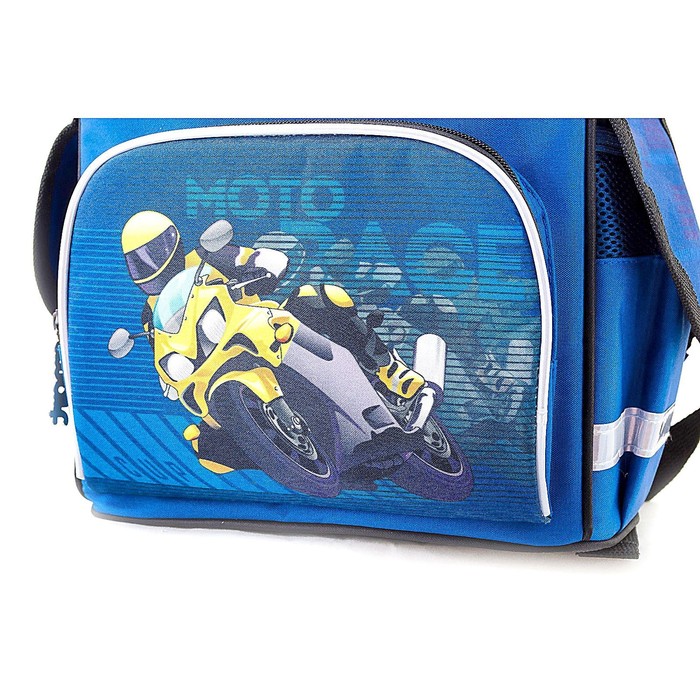 Ранец Стандарт Smart PG-11 34*26*14 мал Moto, синий 553411