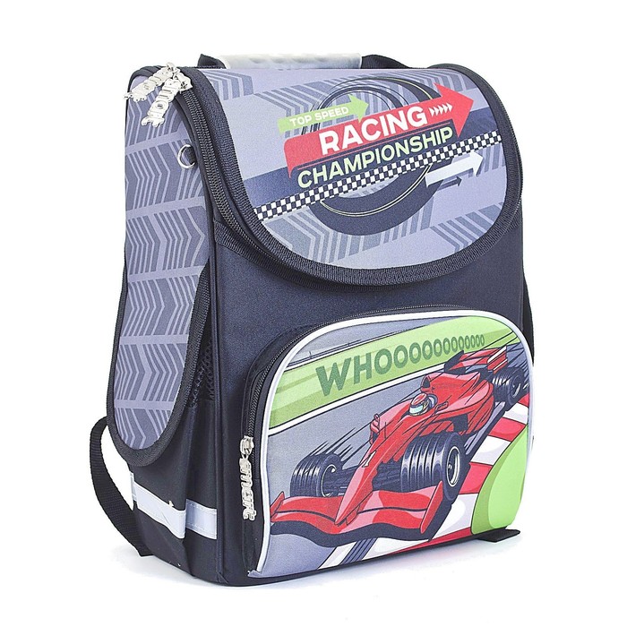 Ранец Стандарт Smart PG-11 34*26*14 мал Champion, чёрный/серый 553413