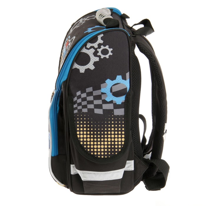 Ранец Стандарт Smart PG-11 34*26*14 мал Blue car, черный 553424