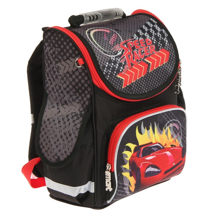 Ранец Стандарт Smart PG-11 34*26*14 мал Speed race, черный 553428