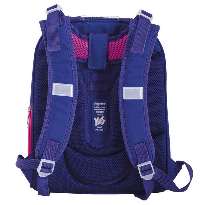 Рюкзак каркасный YES H-12 38*29*15 для девочки Stars, синий 553385