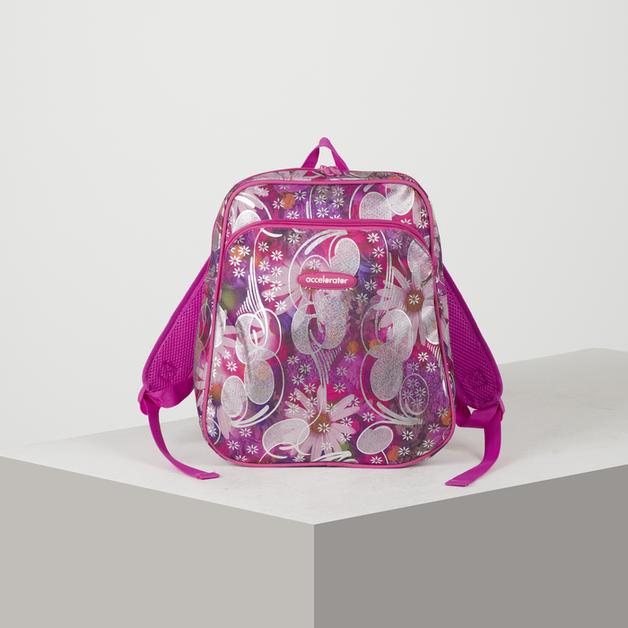 Рюкзак молодёжный "Фэнтэзи", отдел на молнии, наружный карман, усиленная спинка, цвет малиновый