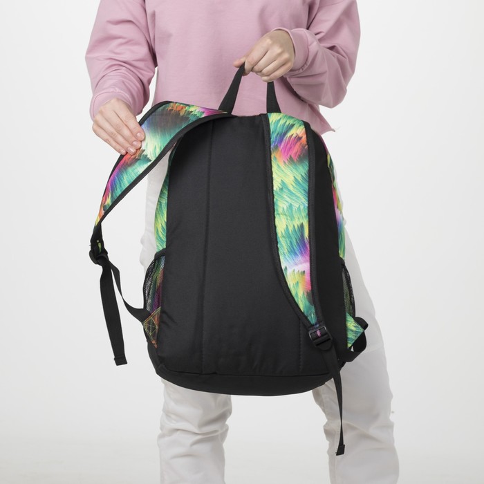 Рюкзак подр Колор 31*13,5*43,5 отдел на молнии нар карман 2 бок сетки зеленый