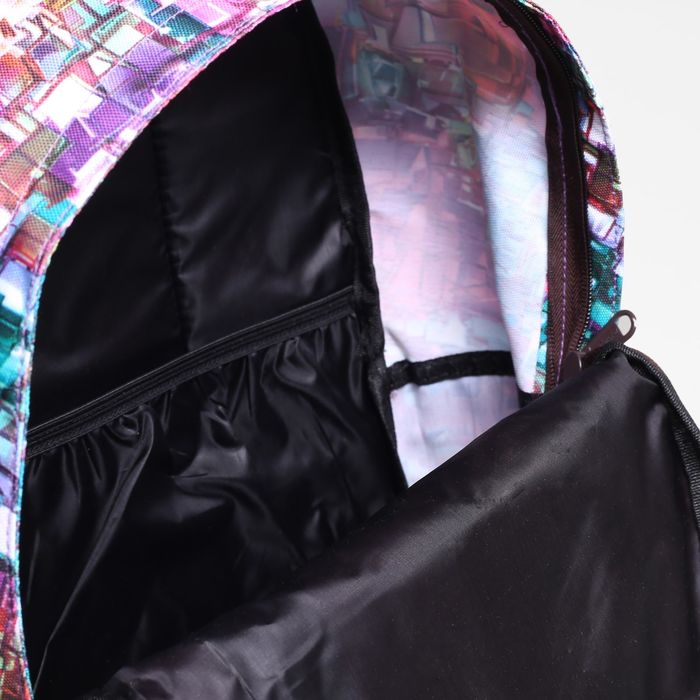 Рюкзак подр Пиксель 31*13,5*43,5 отдел на молнии нар карман 2 бок сетки малиновый