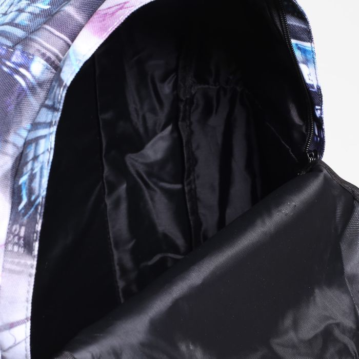 Рюкзак подр Стиль, 30*16*45 отдел на молнии 2 нар кармана бок сетка черно синий