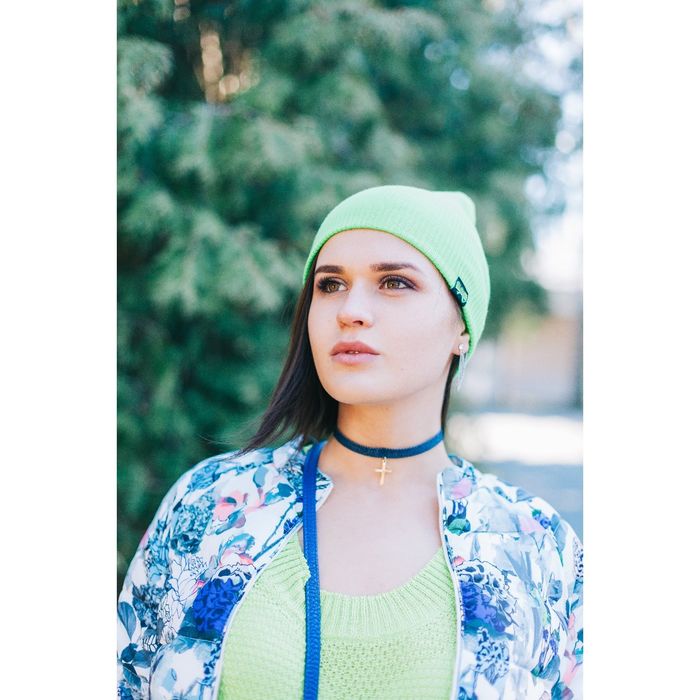 Чокер "Стиль джинс" крест, цвет сине-белый в золоте