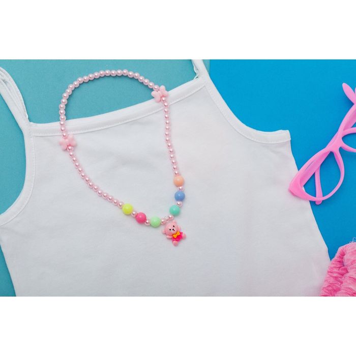 Набор детский "Выбражулька" 5 предметов: 2 резинки, кольцо, бусы, очки, бантики, подвеска МИКС, ассорти