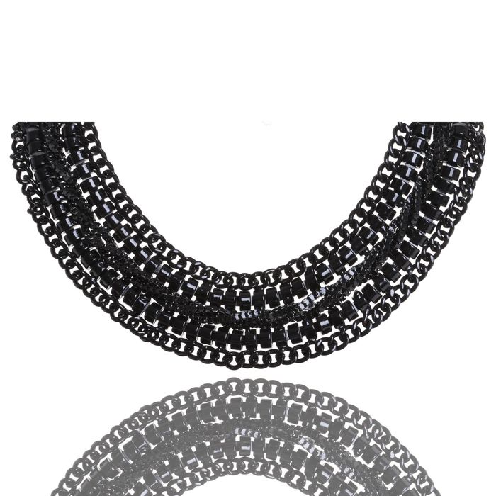 Колье "Элеон" шарм, цвет чёрный