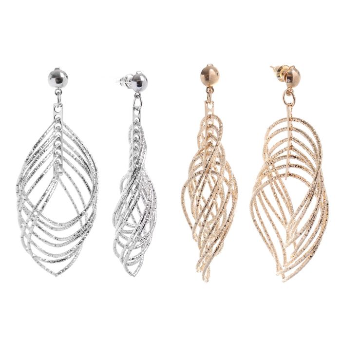 Серьги висячие "Каскад" легкость, цвет МИКС