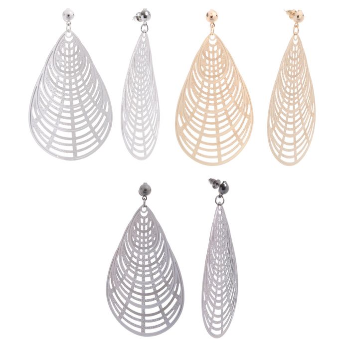 Серьги висячие "Роскошь" капли, цвет МИКС