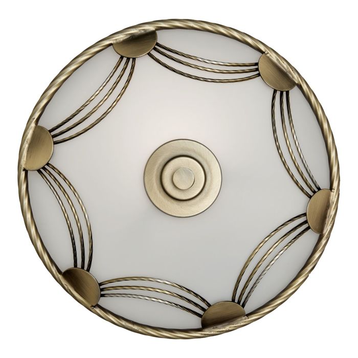 Светильник потолочный SALVA 1 лампа E27 60W 220V бронза/белый d=30 см