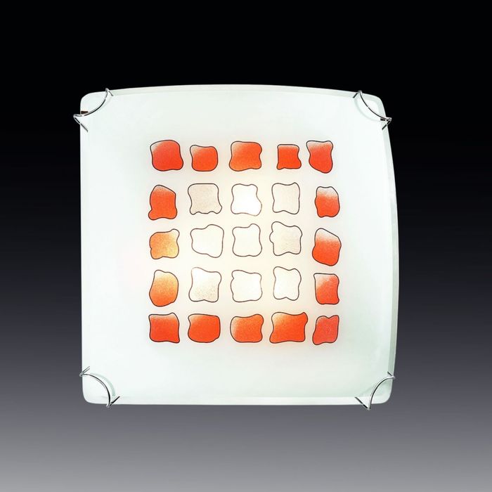 Настенно-потолочный светильник FORMELLA E27 2*60W 220V жёлтый/хром 34х34 см