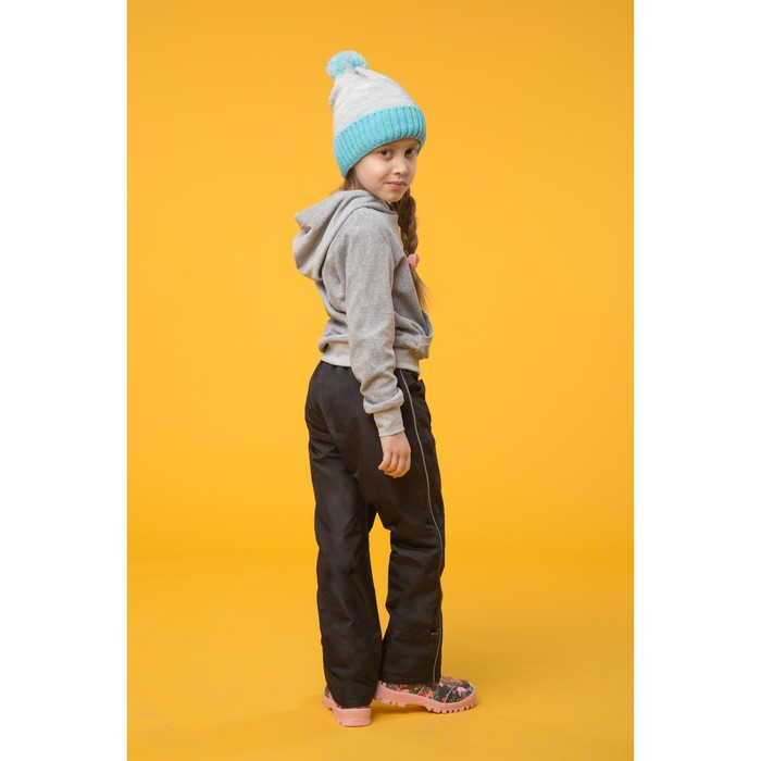 Брюки для девочки, рост 134 см, цвет чёрный 10-333