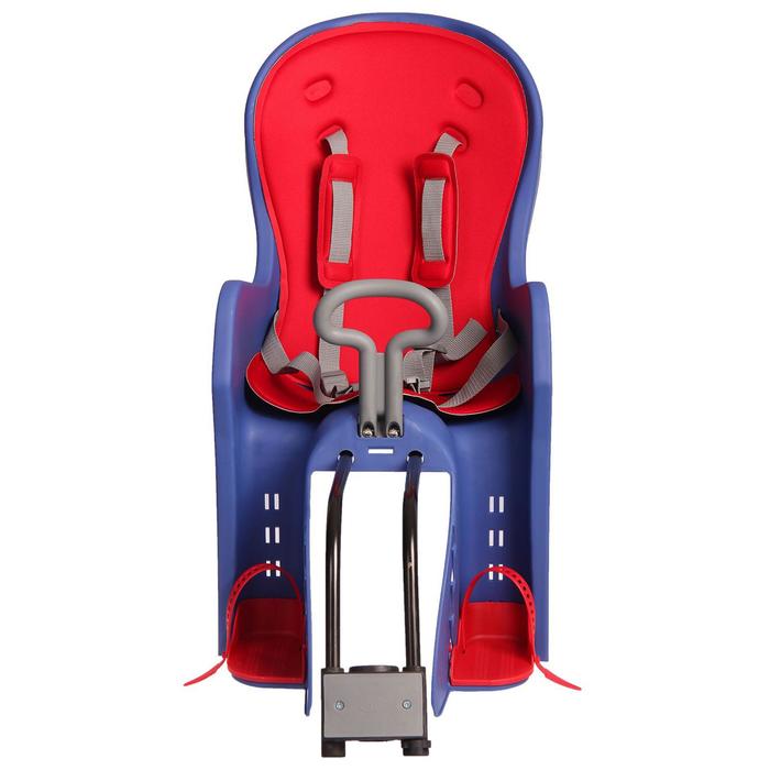 Велокресло заднее BQ-9-1 с ручкой, крепление на раму, цвет синий