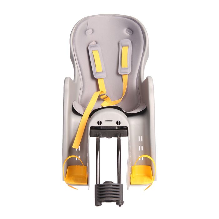 Велокресло заднее BQ-7-4 с регулировкой наклона, крепление на раму, цвет серый