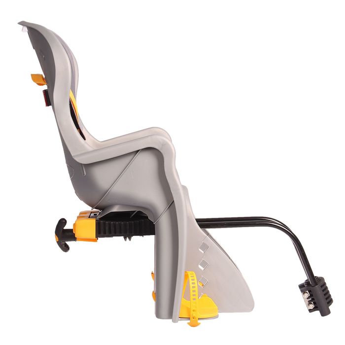 Велокресло заднее BQ-7-4 с регулировкой наклона, крепление на раму, цвет серый