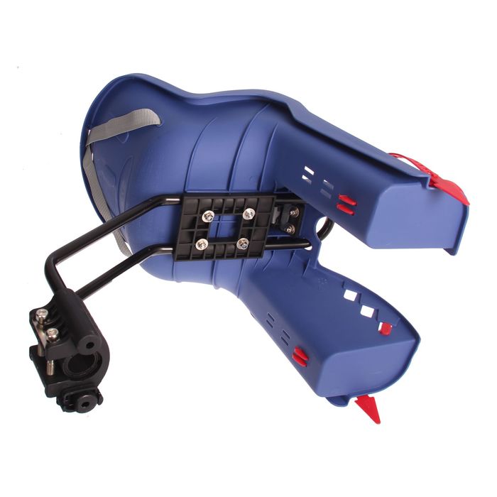 Велокресло переднее BQ-10 с ручкой, крепление на раму, цвет синий
