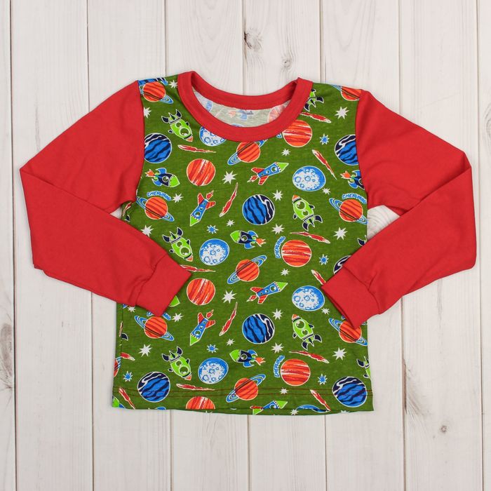 Пижама для мальчика, рост 68-74 см, цвет красный, принт микс 1310-48 _М