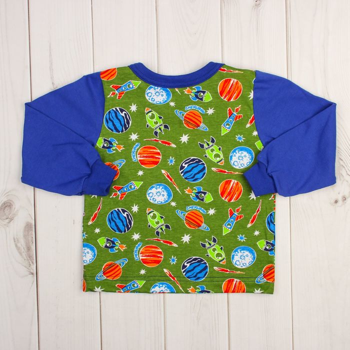 Пижама для мальчика, рост 68-74 см, цвет синий, принт микс 1310-48 _М