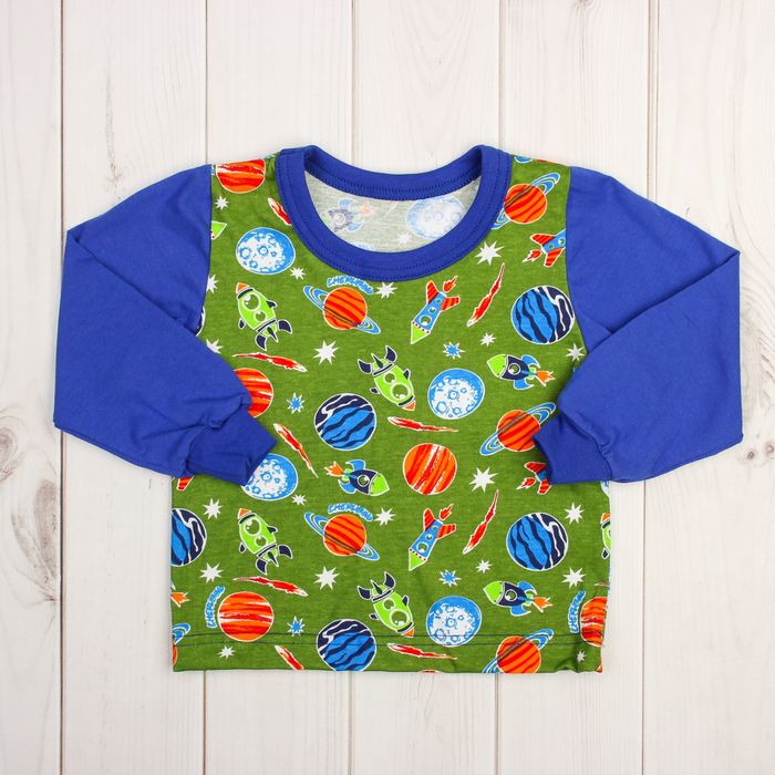 Пижама для мальчика, рост 68-74 см, цвет синий, принт микс 1310-48 _М