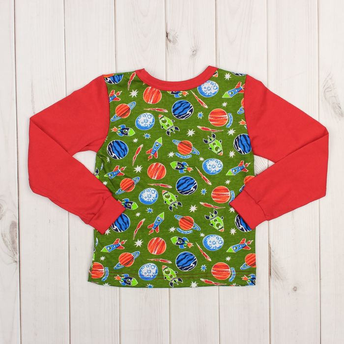 Пижама для мальчика, рост 86-92 см, цвет красный, принт микс 1310-52 _М