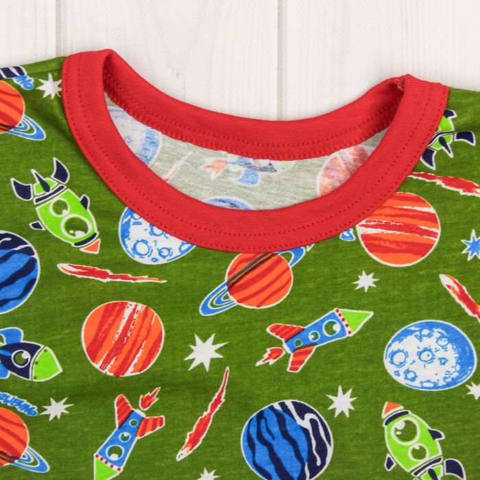 Пижама для мальчика, рост 86-92 см, цвет красный, принт микс 1310-52 _М