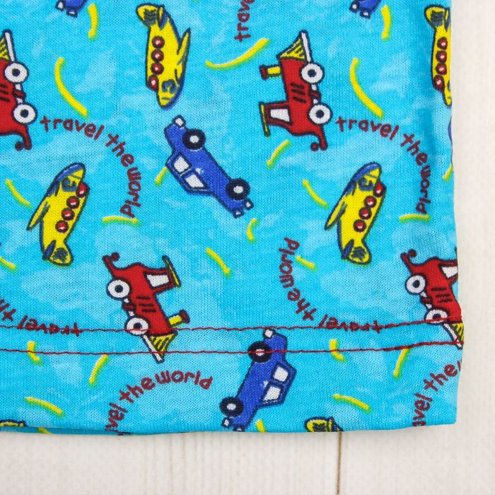 Пижама для мальчика (футболка+брюки), рост 68-74 см, цвет красный, принт микс 1311-48 _М