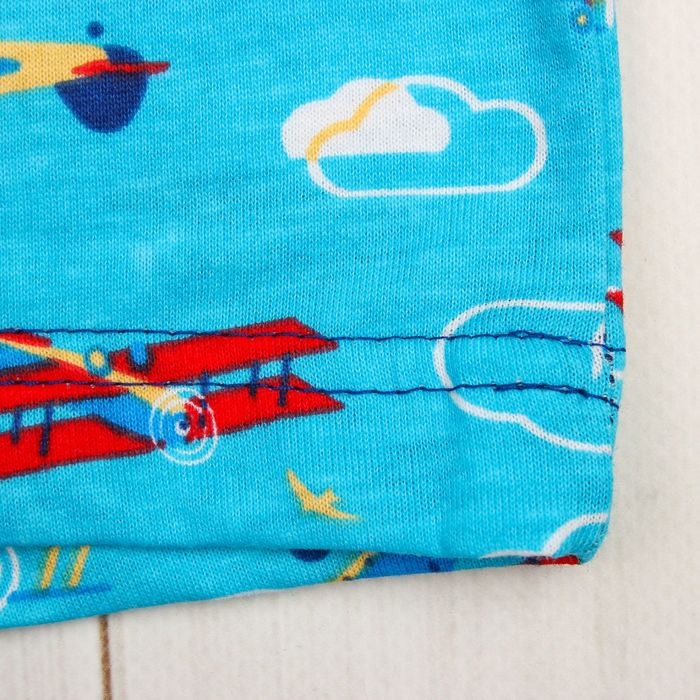 Пижама для мальчика (футболка+брюки), рост 68-74 см, цвет синий, принт микс 1311-48 _М