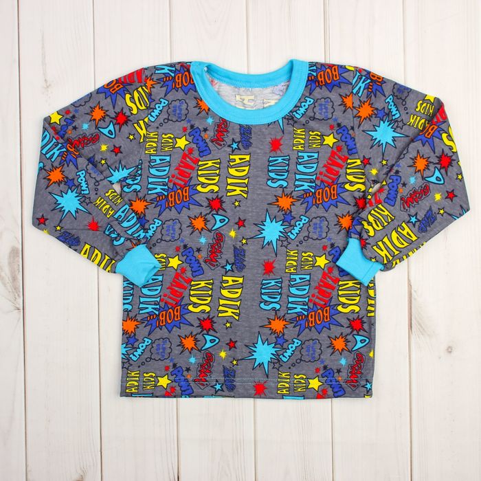 Пижама (кофточка, штанишки), рост 68-74 см, цвет серый, принт микс 1312-48 _М