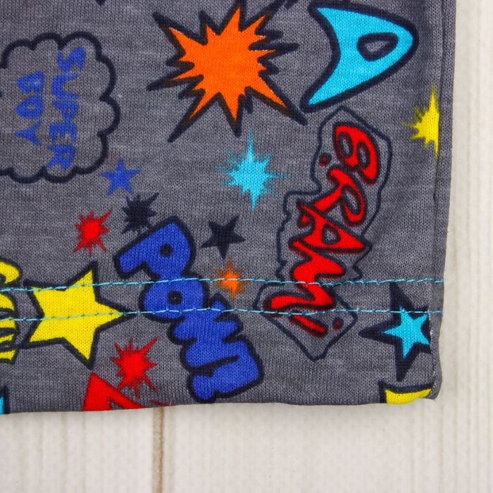 Пижама (кофточка, штанишки), рост 68-74 см, цвет серый, принт микс 1312-48 _М